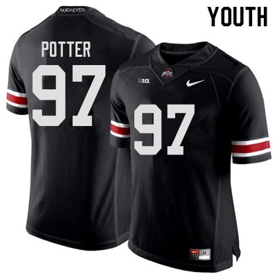 Youth Ohio State Buckeyes #97 Noah Potter Black Nike NCAA College Football Jersey Sport NGN2244WX